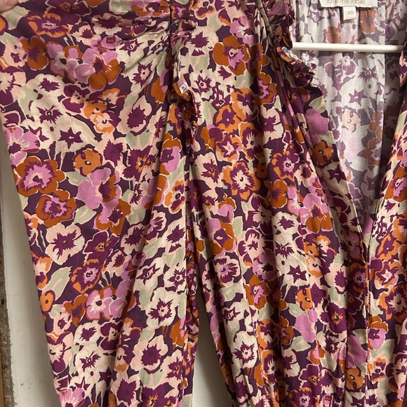 Love the Label Floral Belted Ruffle Jumpsuit - Picture 2 of 4